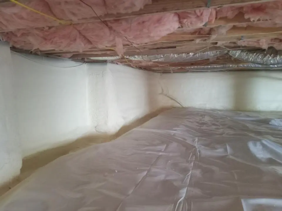 Crawl space encapsulation with closed-cell spray foam for Roof Leak Repair in Newnan