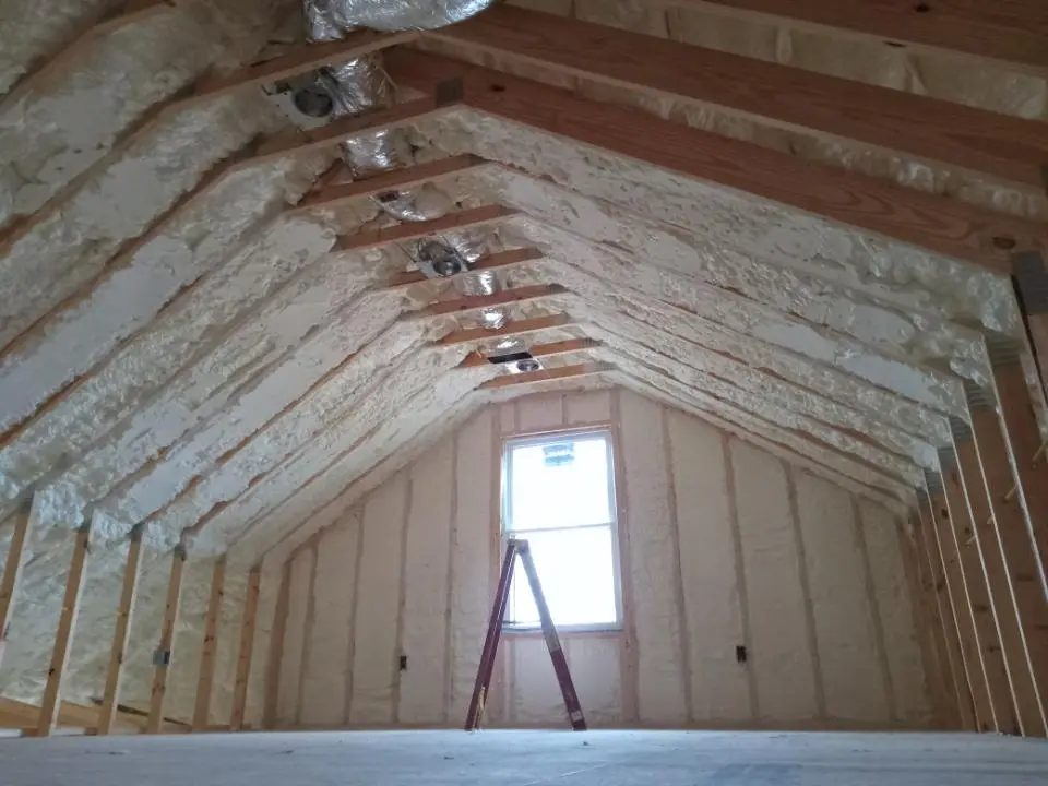 Spray foam roofing application for Crawl Space Insulation project in Newnan